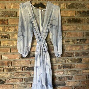 Light blue Calvin Klein Midi Maxi Dress with Belt Size 10 Medium Large
